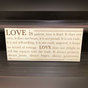 ‘LOVE IS’ Wall Hanging